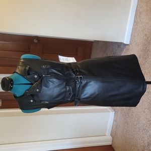 Laundry by Shelli Segal Black Leather dress